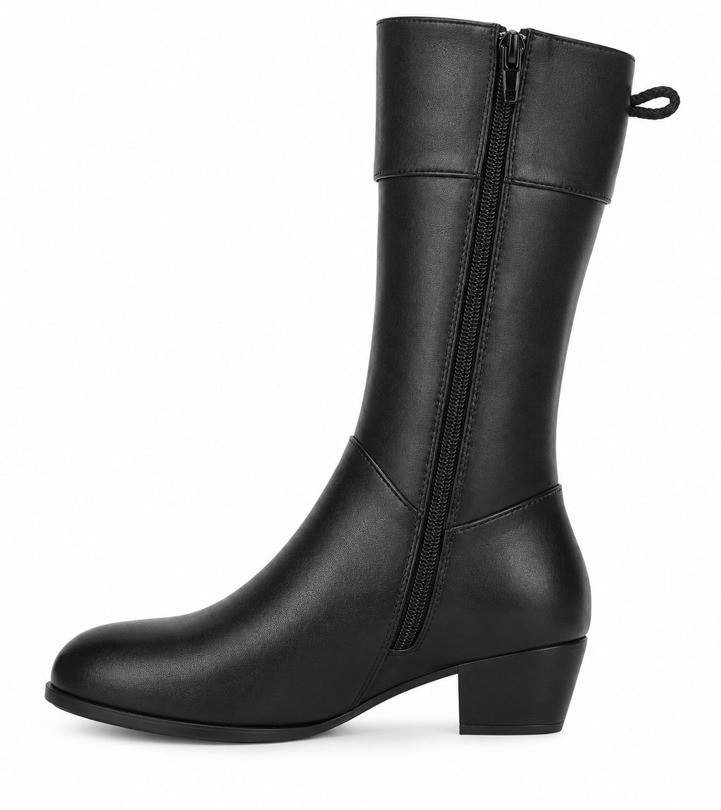 Bottes Femme Mi Mollet en Cuir - LYA