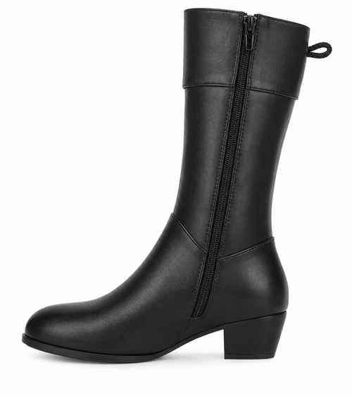 Bottes Femme en Cuir Mi Mollet - LYA