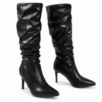 Bottes Femme Mollets Larges en Cuir - LOUISA