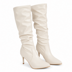 Bottes Femme Mollets Larges en Cuir - LOUISA