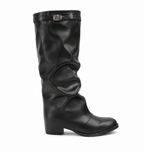 Bottes Femme Mollets Larges en Cuir - LYANA