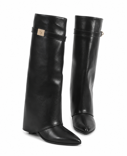 Bottes Femme en Cuir Mollets Larges - MARIA