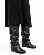 Bottes Femme Mollets Larges en Cuir - LYANA