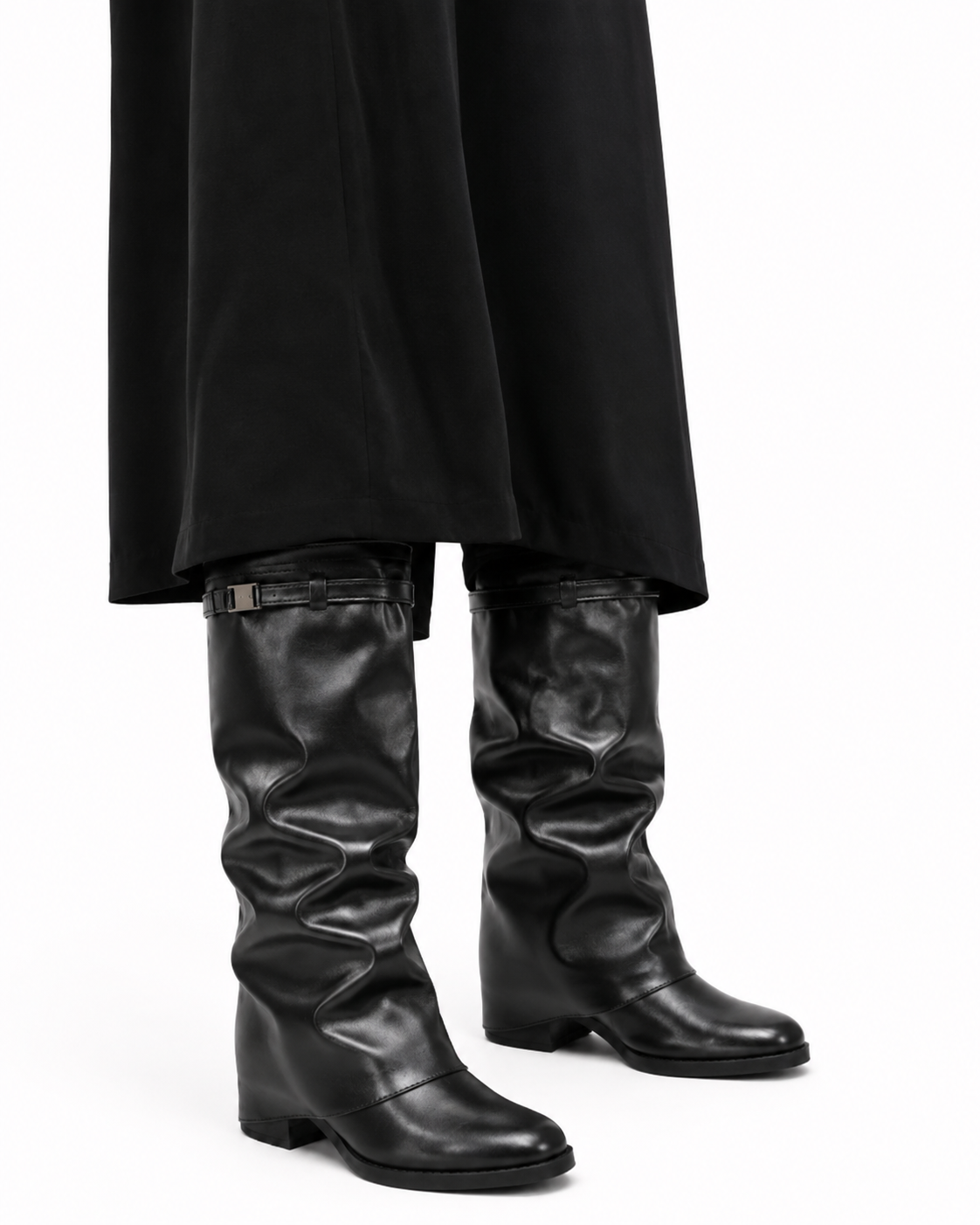 Bottes Femme Mollets Larges en Cuir - LYANA