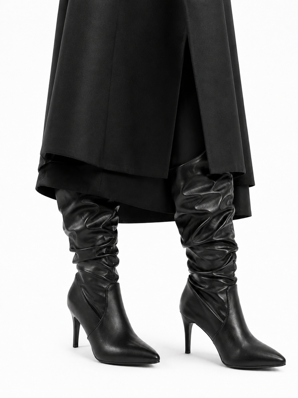 Bottes Femme Mollets Larges en Cuir - LOUISA
