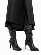 Bottes Femme Mollets Larges en Cuir - LOUISA