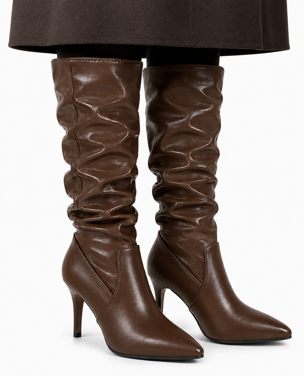 Bottes Femme Mollets Larges en Cuir - LOUISA