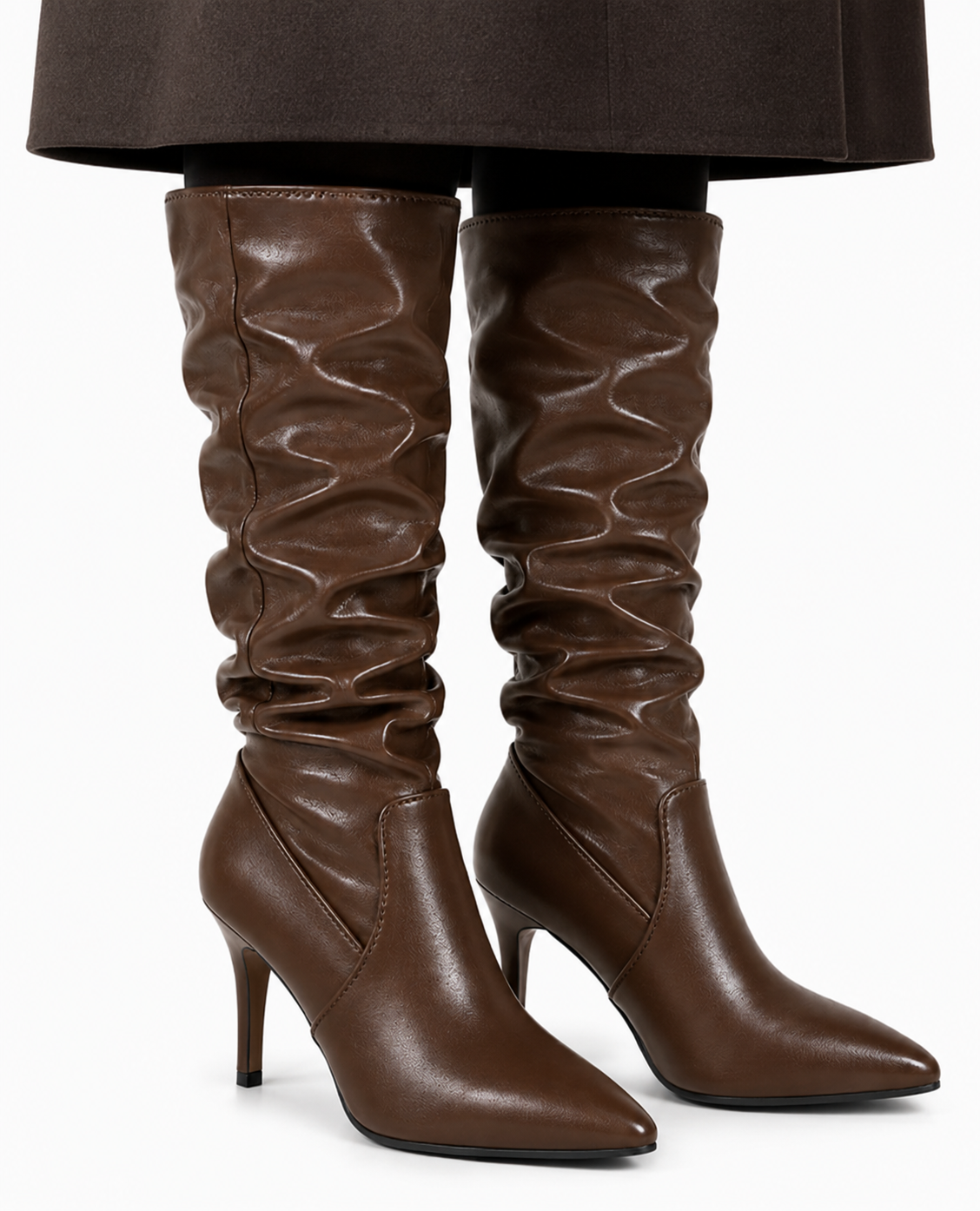Bottes Femme Mollets Larges en Cuir - LOUISA