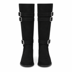 Bottes Femme Mollets Large en Daim - Amalia