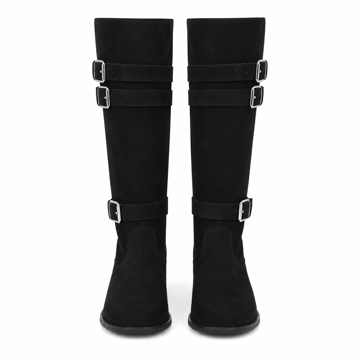 Bottes Femme Mollets Large en Daim - Amalia