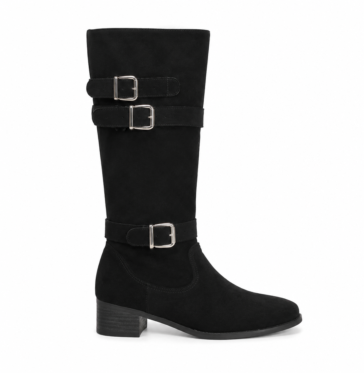 Bottes Femme Mollets Large en Daim - Amalia