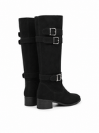 Bottes Femme Mollets Large en Daim - Amalia