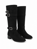Bottes Femme Mollets Large en Daim - Amalia