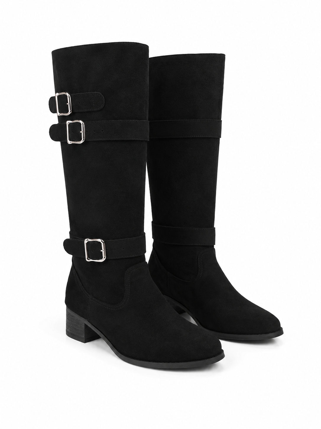 Bottes Femme Mollets Large en Daim - Amalia