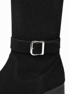 Bottes Femme Mollets Large en Daim - Amalia