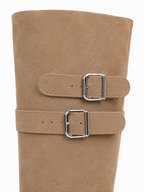 Bottes Femme Mollets Large en Daim - Amalia