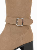 Bottes Femme Mollets Large en Daim - Amalia