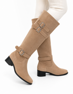 Bottes Femme Mollets Large en Daim - Amalia