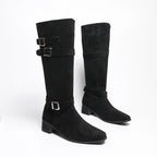 Bottes Femme Mollets Large en Daim - Amalia