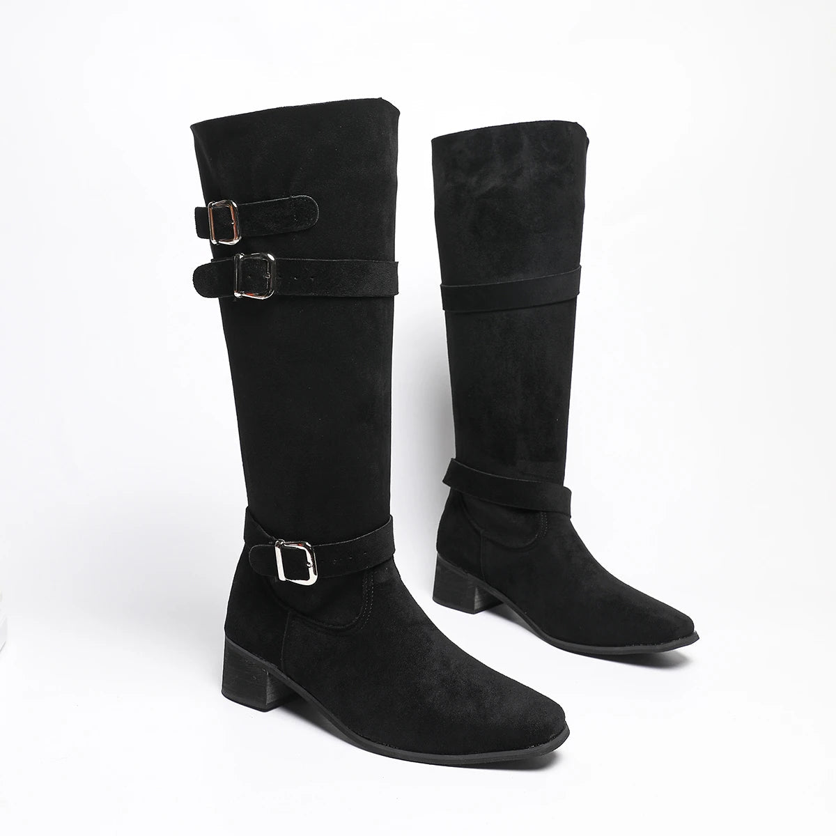 Bottes Femme Mollets Large en Daim - Amalia